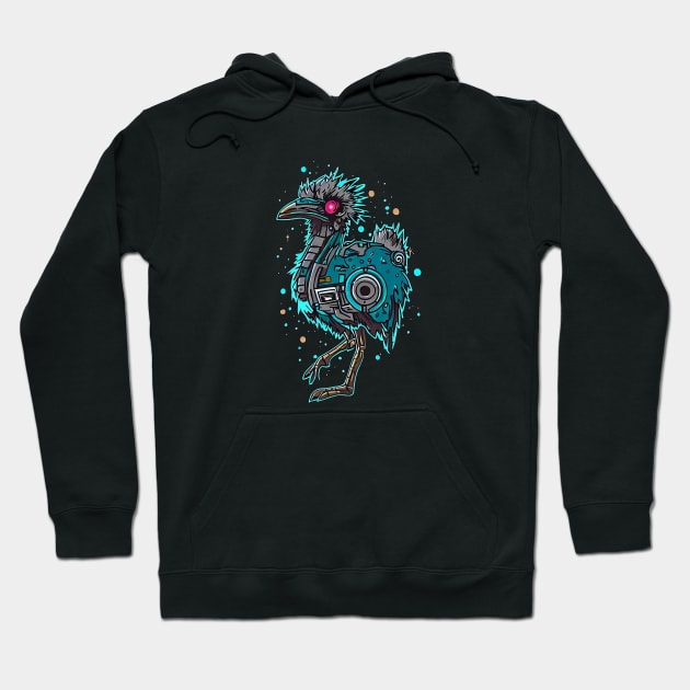 Robo-Emu: Mechanical Majesty Hoodie by Edictive Press